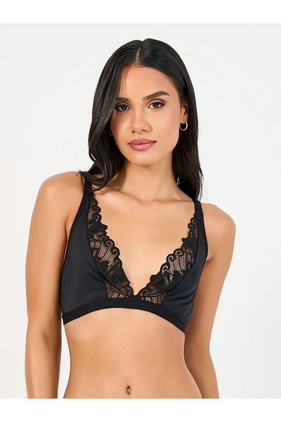 Styli Pack of 2 - Non Padded Non Wired Scalloped Lace Edge Bralette