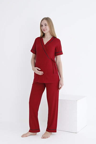 Miss Dünya Lissa Set de pijamale pentru gravide și postpartum, cu mânecă scur...