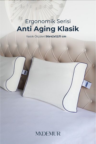 MA'DEMUR Orthopedic Anti-Aging Visco Pillow 56X42X12-11 cm
