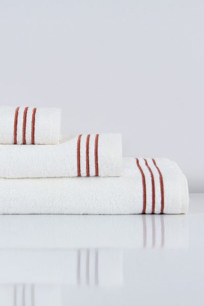 Nazik Home Prosop de mână brodat Zen Stripe (30 X 50 cm)