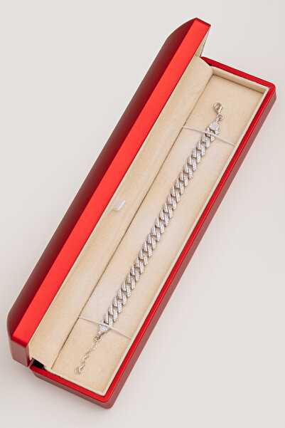 OSMANLI GÜMÜŞ Işıklı Lüks Kırmızı Bileklik Kutusu - Sadece Kutu Gönderilecektir