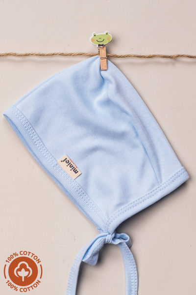 Miniel Unisex Bebek Penye Organik Pamuklu Yenidoğan 3Lü Ingiliz Bebek Şapkası Renkli Set