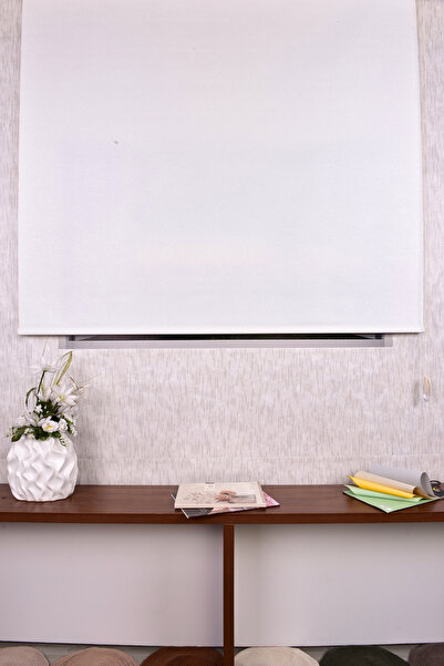 Setekshome Ekru Simli Düz Etek Dilimsiz Ip 1000 Simli Sr Zebra Stor Güneşlik Perde