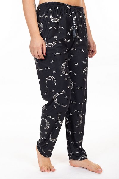 TAMPAP Pantaloni de pijama de damă din piele intoarsa cu model texturat