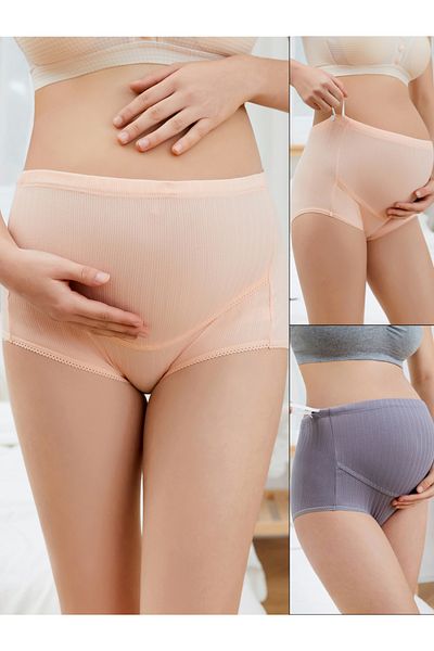 Styli مجموعة من قطعتين - ملابس داخلية كاملة من القطن المضلع للأمومة