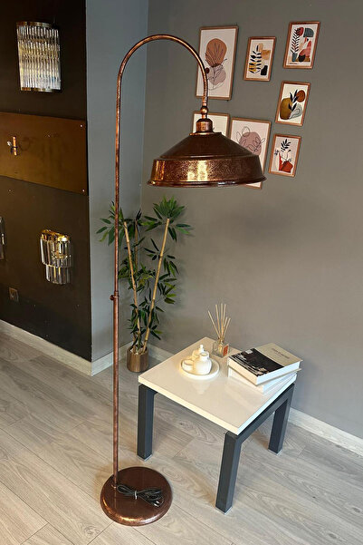 Bamyum Patina Lambader Modern Dekoratif Metal Oturma Odası Çalışma Odası Zemin Lambası