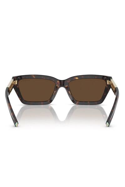 Tiffany Unisex Rectangle Sunglasses- Tf 4213 - Lense Size:54mm - Havana