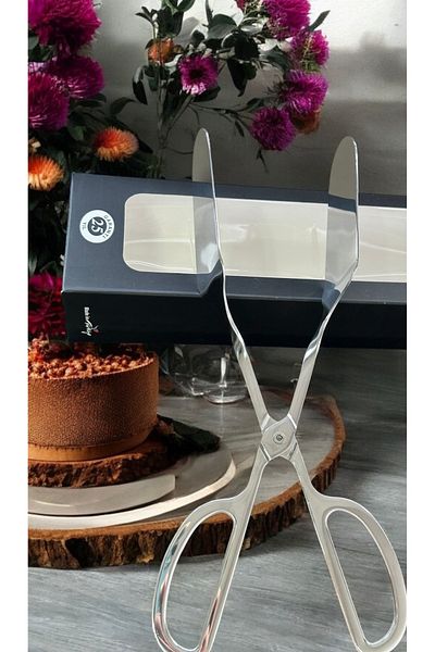LeesHome ملعقة فضية فاخرة - ملقط تقديم الكيك 03