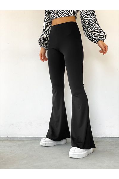 HZL Black Flared Trousers