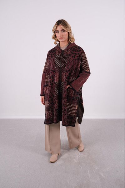 Mole İstanbul Plus Size Patterned Poncho