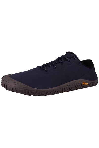 Merrell Herren Halbschuhe Wanderschuhe Vapor Eldiven 6 Deri Yalınayak J067865 Blau Sea Leder mit Vibram Ec