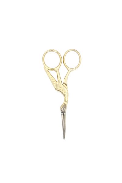 bidoluhobi Gold Colored Beak Stork Embroidery Scissors