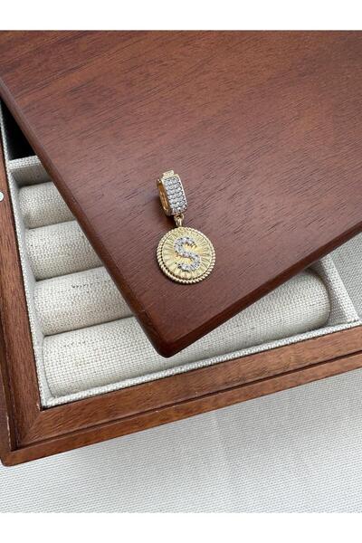 Jerie Gold Minimal S Harf Kolye ve Bileklik Charm