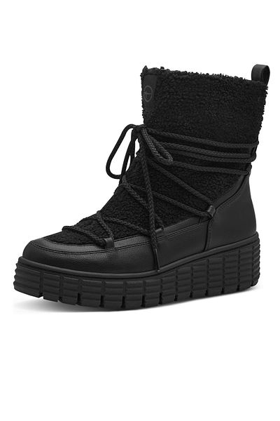 Tamaris Damen Elegante Stiefelette Winterschuhe 1-26479-43 Schwarz 007 Black Uni Kunstleder