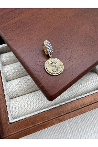 Jerie Gold Minimal S Harf Kolye ve Bileklik Charm