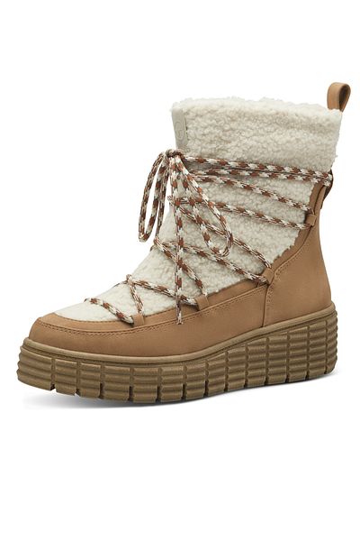 Tamaris Damen Elegante Stiefelette Winterschuhe 1-26479-43 Braun 313 Camel Comb Kunstleder