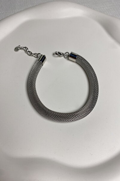 DEMOKAN Kadın Çelik Bileklik İnce Kobra Zincir Bileklik