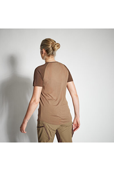 Decathlon Solognac Women's Short Sleeve Basic T-Shirt - Brown - Hunting & Nature Observation - 500
