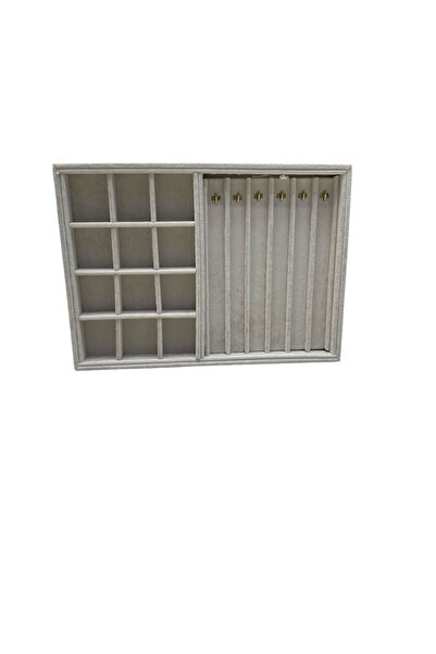 STAND MARKET Takı Tablası Kombin Model, Çok amaçlı Takı Düzenleyici. Ahşap Üz...