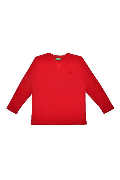 Benetton Boy's Long Sleeve T-Shirt - Red