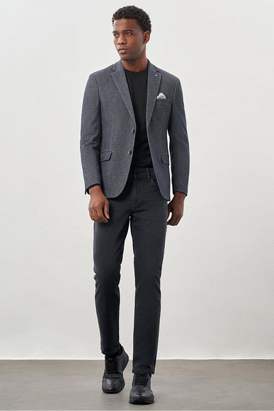İmza Тъмносиньо класическо яке Slim Fit 1002245133