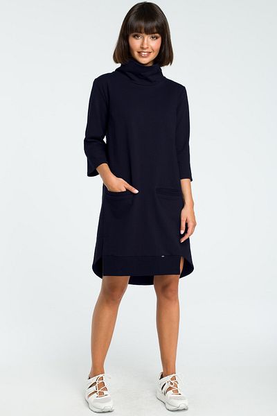 BEWEAR Rochie cu decolteu și tiv cu coaste