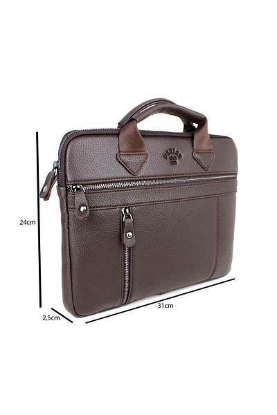 deri,se club Τσάντα για Macbook 13" Ipad Air 5 και Notebook Tablet μικρού μεγέθους καφέ