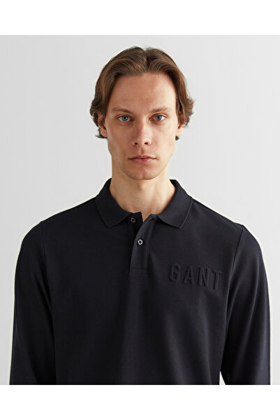 Gant Erkek Siyah Regular Fit Logolu Polo