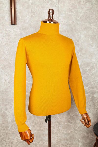 Suit Sartoria Full Turtleneck Knitwear Mustard Yellow
