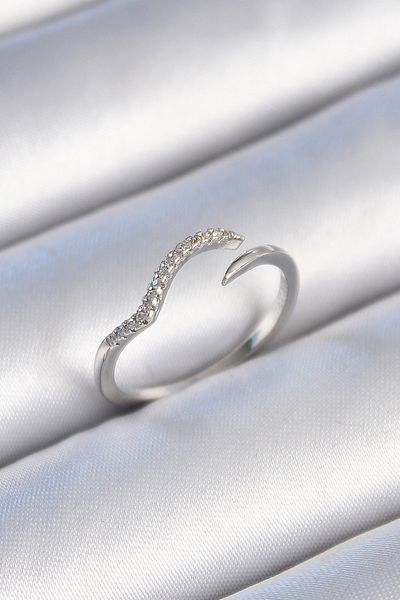 Skygo Brass Silver Color Zircon Stone Women's Ring - Tj-Byk3451