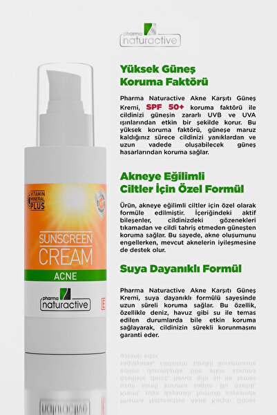 Pharmanaturactive Pharma Naturactive Li Ve Eğilimli Ciltlere Etkili Güneş Kremi Spf50, 100 ml
