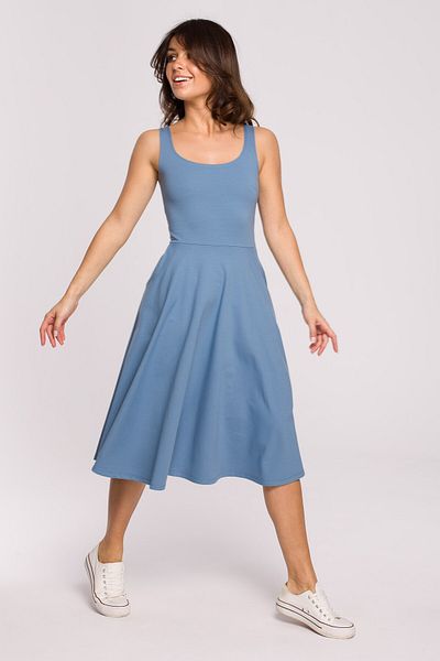 BEWEAR Flared dress with thin straps