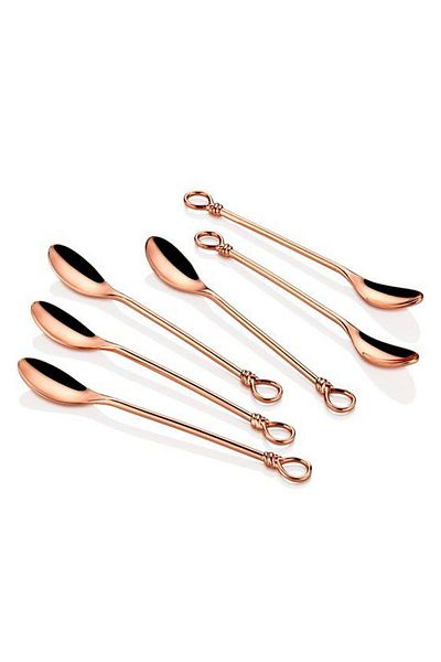 Cemile Set of 6 Copper Plated Knotted Teaspoons