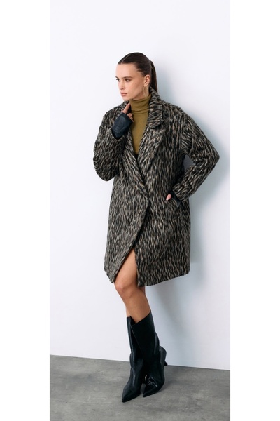 Sateen leopar desen mantomuz