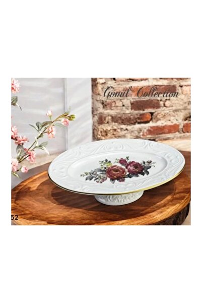 GÖNÜL MUTFAK Gönül GNL 4552 Amelie Seramik Ayaklı Servis Tabağı 30 cm