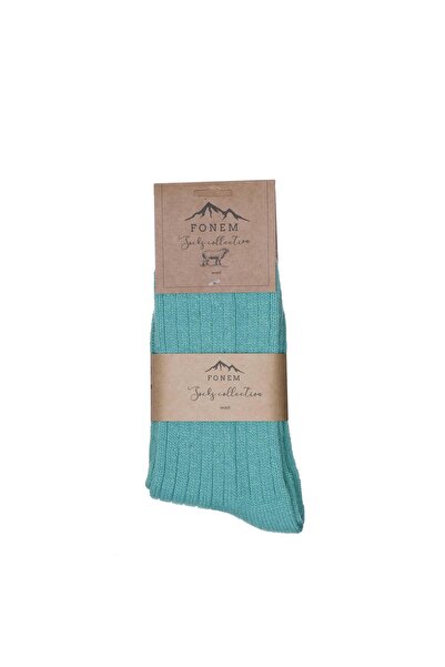 Fonem Women's Lycra Derby Wool Socks Fo 8004 Light Green