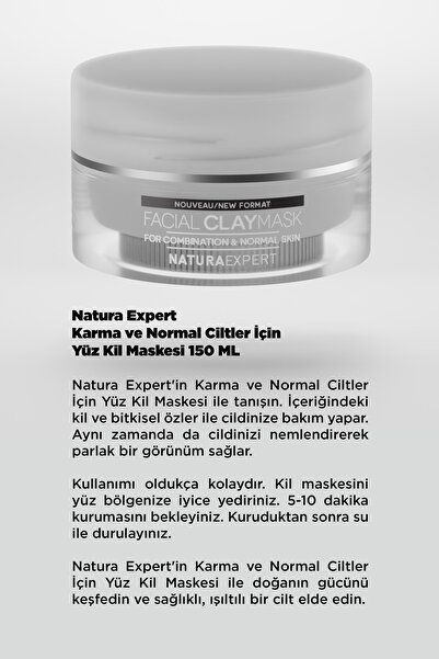 NATURA EXPERT Natura Expert Normal Ciltler Için Kil Maskesi, 150 ml