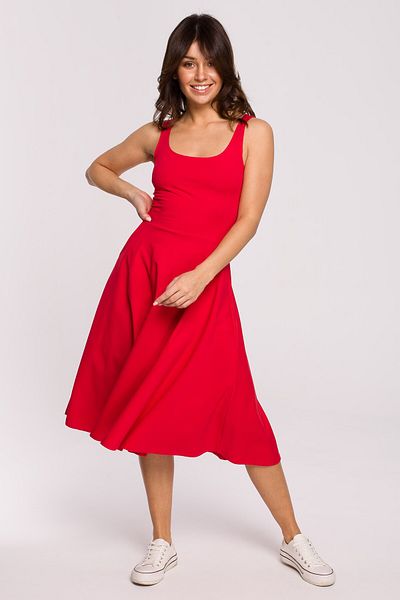 BEWEAR Flared dress with thin straps