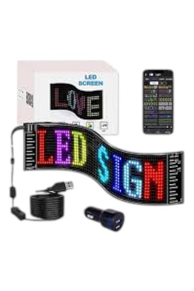Matrix (40 cm Long) Large Size Panel Digital Screen Controlled App Controlled Auto Accessory