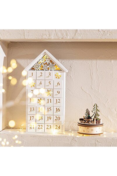 Chakra Ledli Hediye Ağacı Beyaz Beyaz