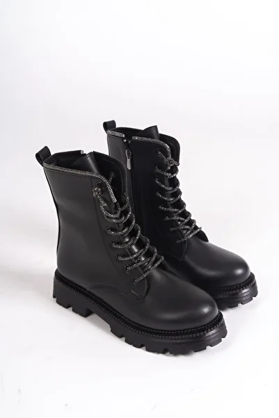 Deribank Zippered Genuine Leather Women's Boots