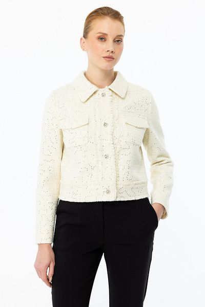 Ekol Cover Pocket Front Buttoned Chanel Jacket