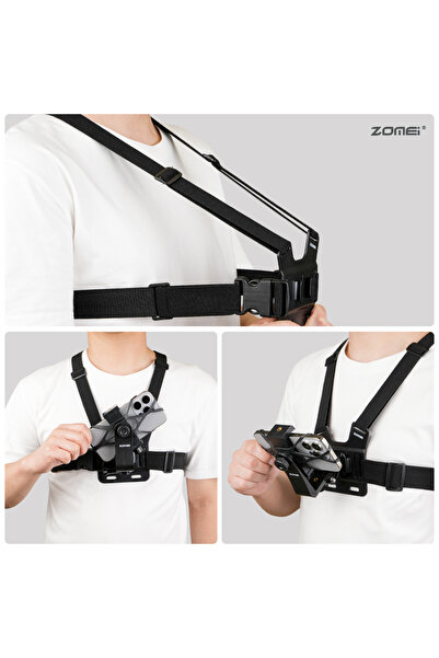 Coverzone Aksiyon Kamera ve Telefon Tutucu Göğüs Askısı RMX-81