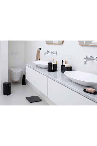 Brabantia Evrekala Shop Soap Dish, Toothbrush Holder and Tray Bathroom Set - 3 Pieces New Series