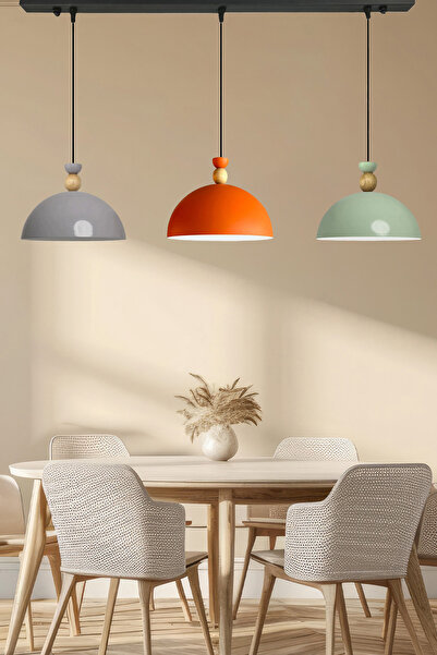 Bamyum Üçlü Yimpi Üç Renk Avize Sarkıt Salon Kuaför Cafe Dekoratif Aydınlatma Pastane