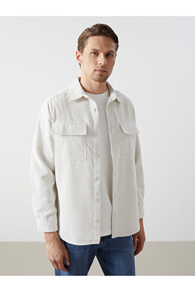 LC Waikiki LCW Regular Fit Uzun Kollu Kadife Erkek Gömlek