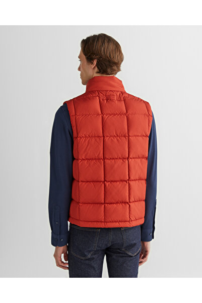 Gant Erkek Bordo Regular Fit Fermuarlı Yelek