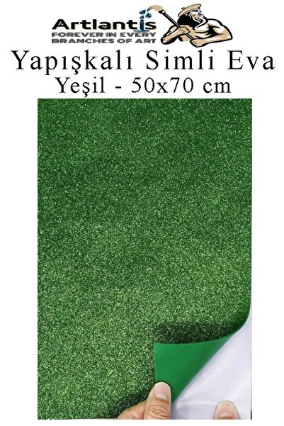 Artlantis Yapışkanlı Simli Eva 50x70 cm 1 Adet Simli Yapışkanlı Eva Süngeri Okul Kreş Anasınıfı Elişi Etkinlik