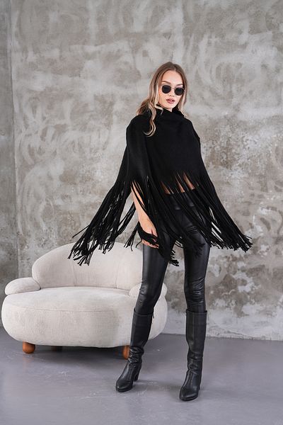 Bemol Turtleneck Cardigan - Tassels