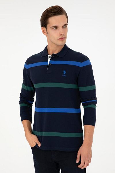U.S. Polo Assn. Hanorac pentru bărbați cu guler POLO 100% bumbac